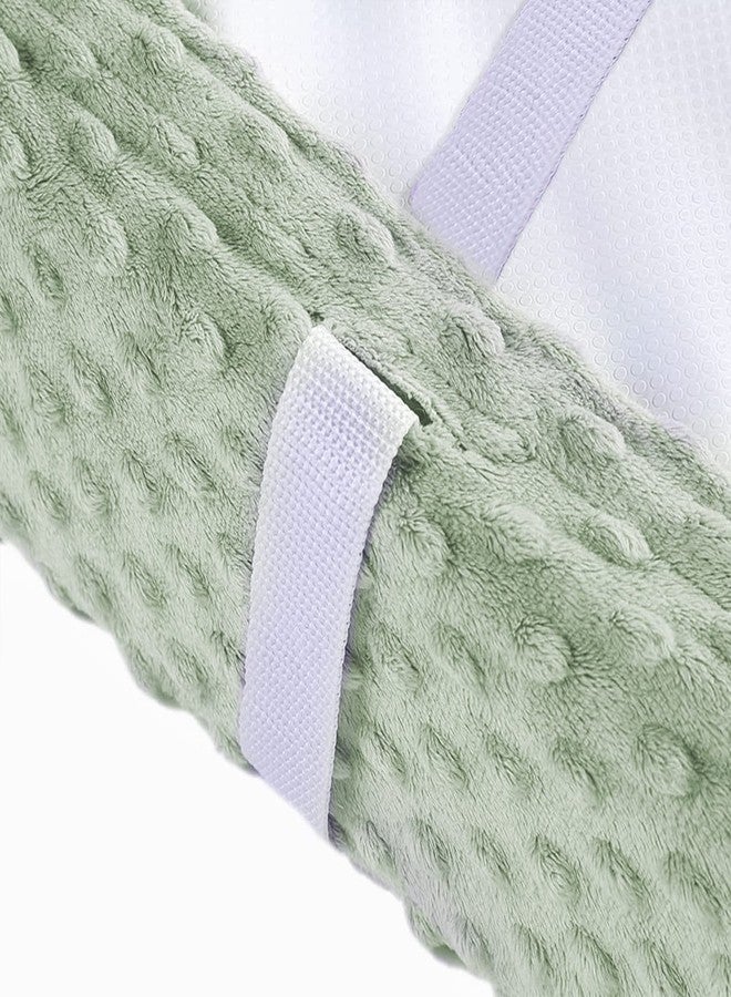 Little tots Changing Pad Cover, Ultra Soft Minky Dots Plush Changing Table Covers Breathable Mink Changing Table Sheets Cover Wipeable Changing Pad Covers for Infants Newborn Baby Girl Boy (Meadow Mist) - Image 3