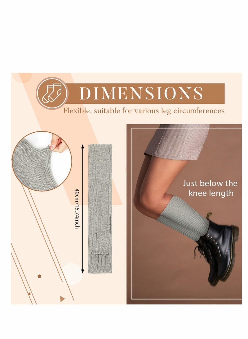 Knee High Knitted Yoga Socks and Stirrup Leg Warmers for Women and Girls, Perfect for Dance and Ballet - Image 2