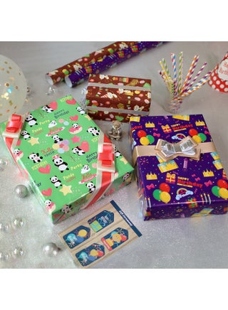 13 Sheets Gift Wrapping Paper With Accessories,Holiday Gift Wrapping Paper,Birthday Gift Box Gift Wrapping DIY, Gift Wrapping Paper for Birthday, Holiday, Wedding, Party,Kids Gift Wrapping (70cmX50cm) - view 3