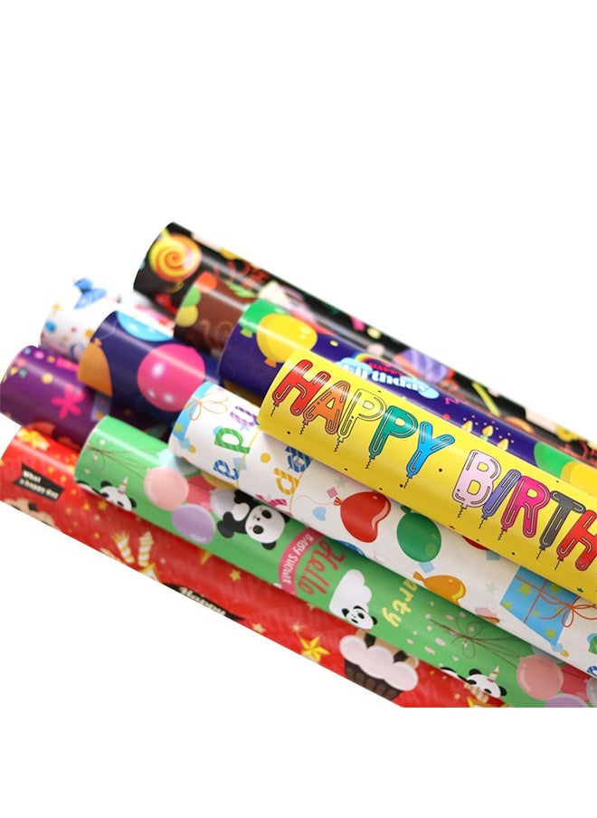 Zeemey 13 Sheets Gift Wrapping Paper With Accessories,Holiday Gift Wrapping Paper,Birthday Gift Box Gift Wrapping DIY, Gift Wrapping Paper for Birthday, Holiday, Wedding, Party,Kids Gift Wrapping (70cmX50cm)  - Image 4