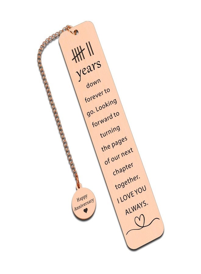 Delujouberst Copper Gifts for 7th Anniversary, 7 Year Wedding Anniversary Bookmark for Him Her 7th Copper Anniversary for Couples Bookmarks Gifts for Wife Husband - Image 1