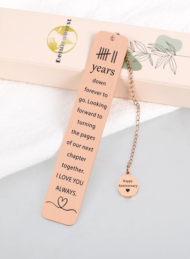 Delujouberst Copper Gifts for 7th Anniversary, 7 Year Wedding Anniversary Bookmark for Him Her 7th Copper Anniversary for Couples Bookmarks Gifts for Wife Husband - Image 2