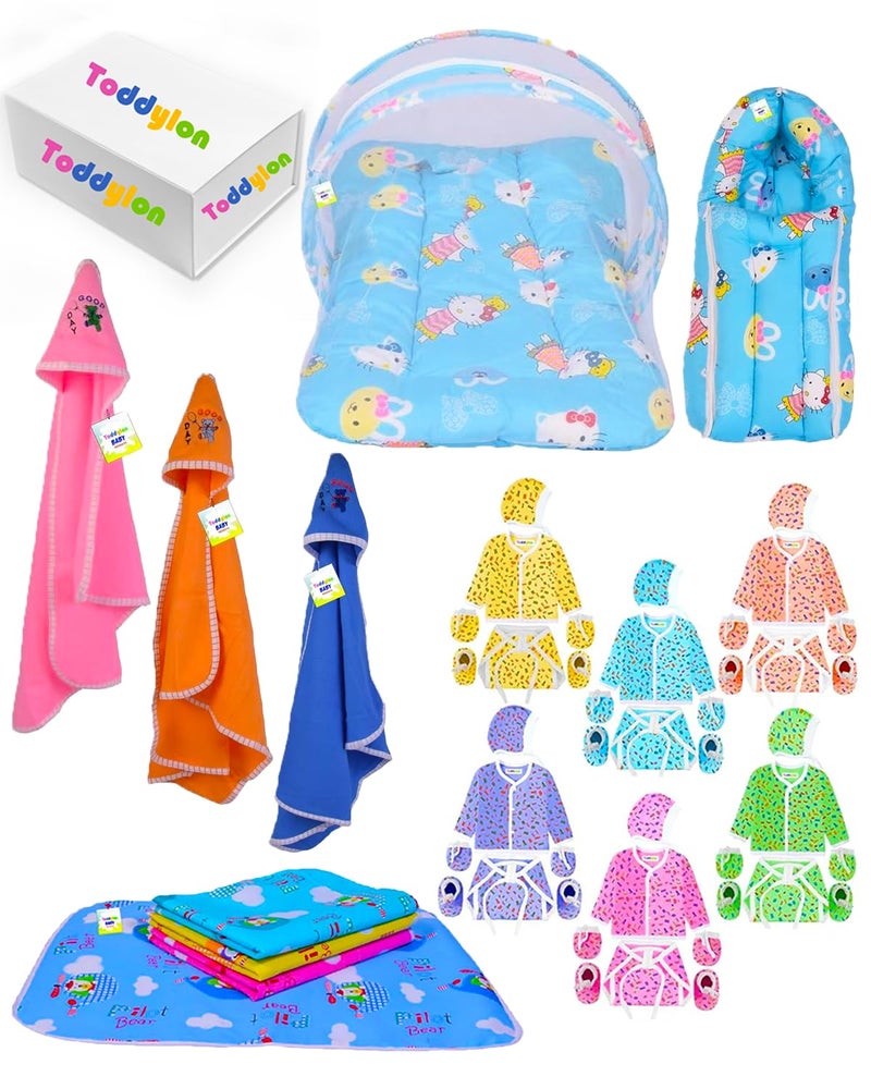 Toddylon Baby Gift Set for New Born Essential Products All (Multicolor, 0-6 Months) - Image 1