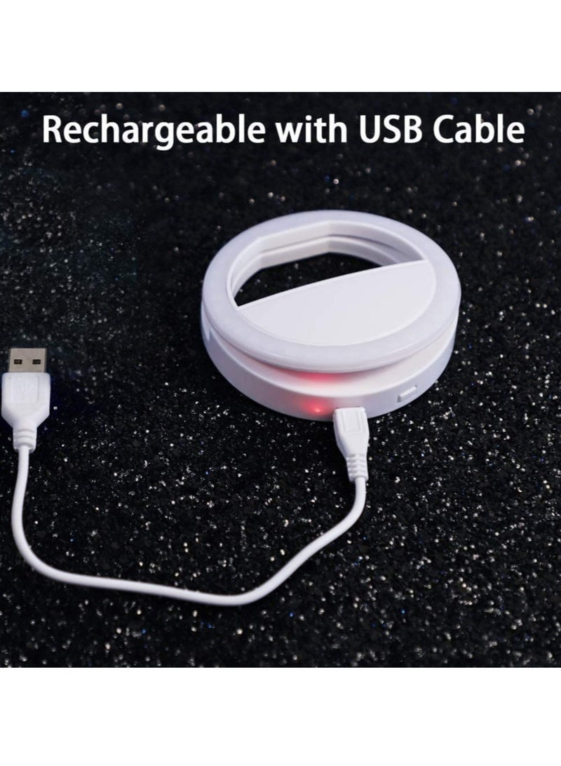 Portable Clip on Ring Selfie Light Flash with 36 Rechargeable LED for Phone Laptop iPad Photography Camera Video - Image 3