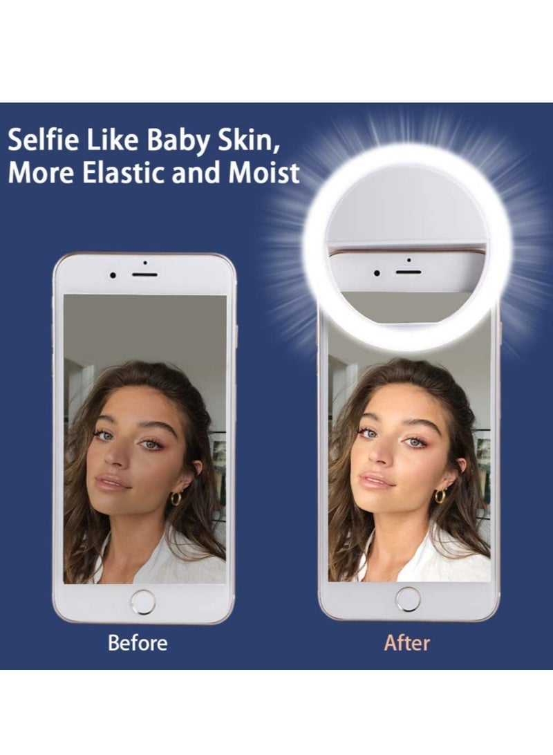 Portable Clip on Ring Selfie Light Flash with 36 Rechargeable LED for Phone Laptop iPad Photography Camera Video - Image 1