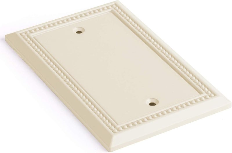 Henne Bery Sunken Pearls Heavy Duty Switch Plate/Wall Plate/Outlet Cover (Single Blank 2PK, Light Almond - Image 2