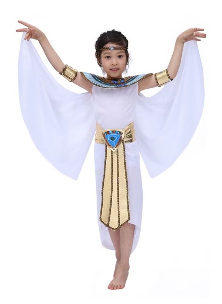 أزياء كوسبلاي فرعون وكليوباترا - ملابس الأمير والأميرة المصرية على عيد الهالوين للأطفال (الأعمار 7-10) - Image 1
