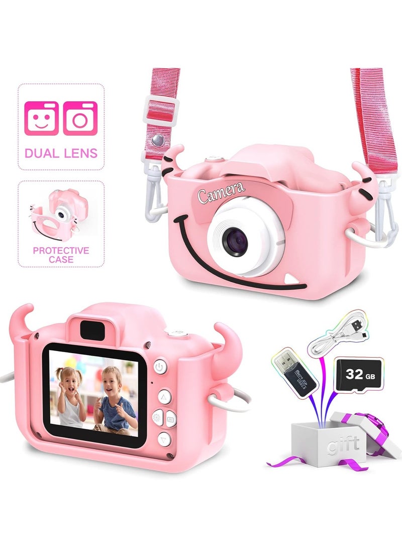 Kids Digital Camera – FHD 1080P Video & 12MP Photo Camera with 16X Zoom, 2.0" Screen, Selfie Mode, 32GB Memory Card, Lanyard – Compact Point & Shoot Camera for Photography, Vlogging & Kids Travel Use - Image 1