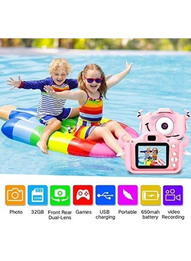 Kids Digital Camera – FHD 1080P Video & 12MP Photo Camera with 16X Zoom, 2.0" Screen, Selfie Mode, 32GB Memory Card, Lanyard – Compact Point & Shoot Camera for Photography, Vlogging & Kids Travel Use - Image 2