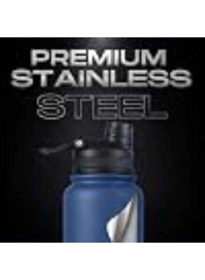 Speedex Vacuum Insulated Stainless Steel Water Bottle 1 Litre (1000ml / 1L / 1 Ltr) with 2-in-1 Lid (Straw & Spout), Hot & Cold Leakproof Thermosteel Travel Flask for Office, Gym & School (Teal Blue) - Image 3