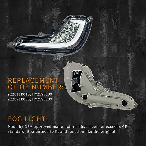 BOXLIGHT Fit For 2012-2017 Hyundai Accent Fog Lights with DRL and turn signal Full Kit with Switch and Harness (LED Version) - Image 4