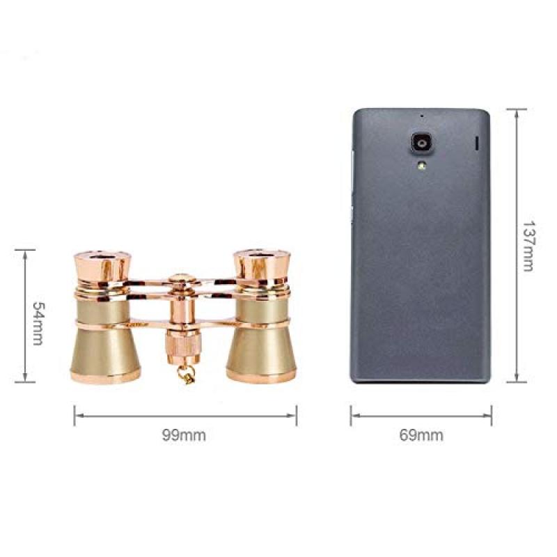 Foldable Binoculars: 3x Magnification 25mm Optical Lens, Elegant Vintage Design, Lightweight Aluminum Alloy Construction - FMC Multilayer Coating, Opera Glasses for Theatre Performances Concerts Opera - Image 2
