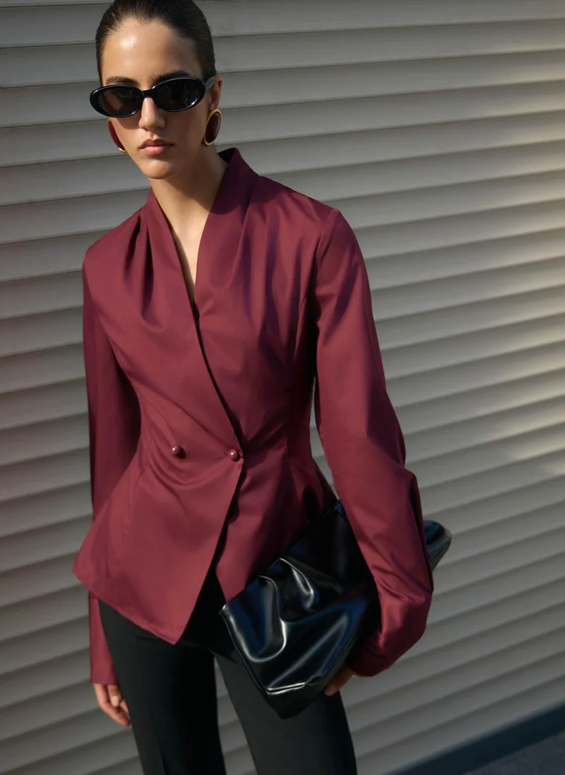 Lichi  Fitted wrap blouse for Women | Best Price UAE
