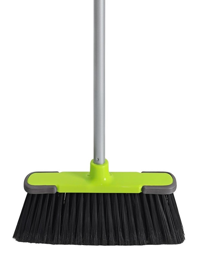 TrueYee Green Indoor Broom 54" Long Handle House Broom for Floor Cleaning Sweeping Broom for Kitchen, Garage, Lobby, Patio and Garden - Image 1