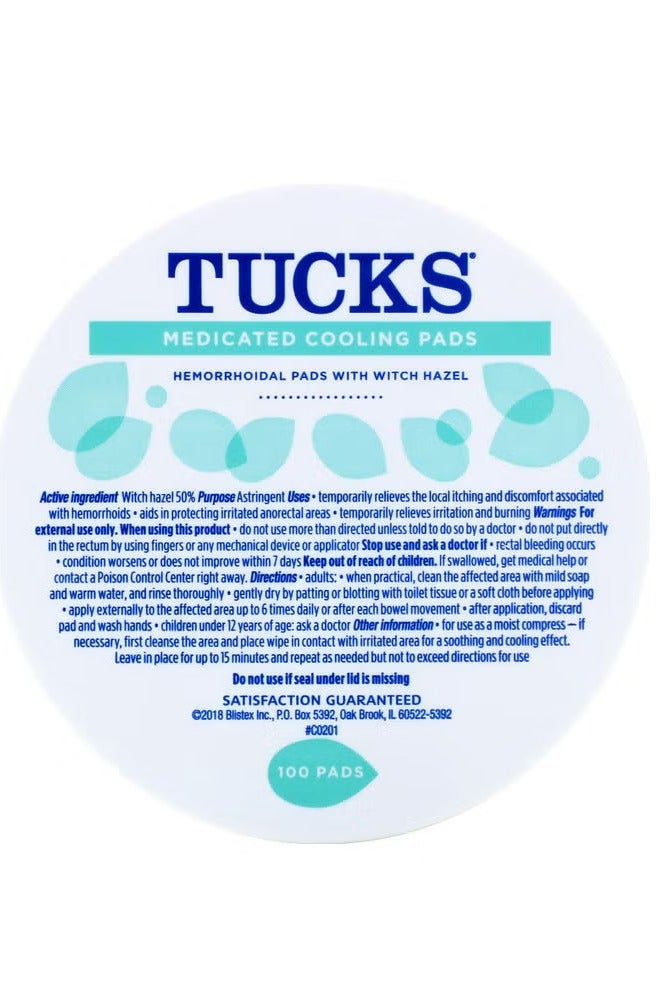 Tucks Tucks, Medicated Cooling Pads, 100 Pads - Image 1