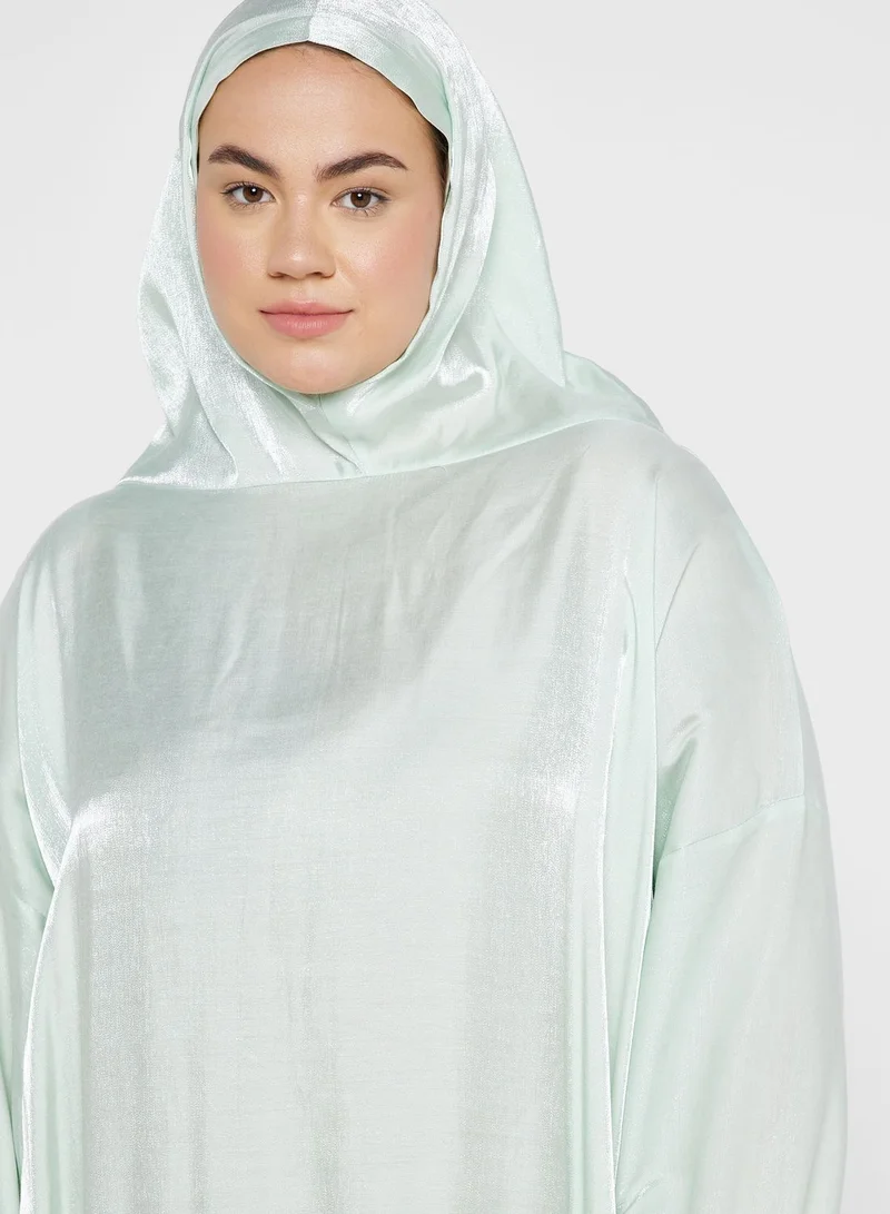 Hayas Closet Curve Detailed Cuff Classic Colored Prayer Dress