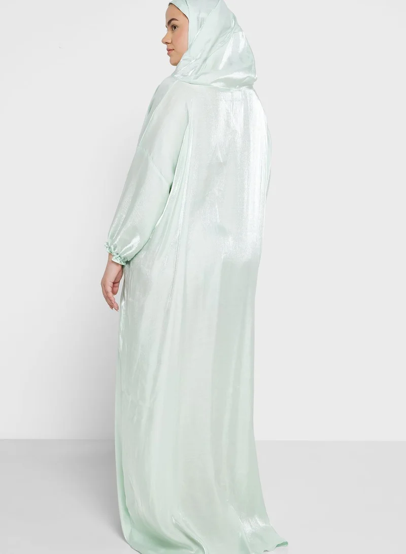 Hayas Closet Curve Detailed Cuff Classic Colored Prayer Dress