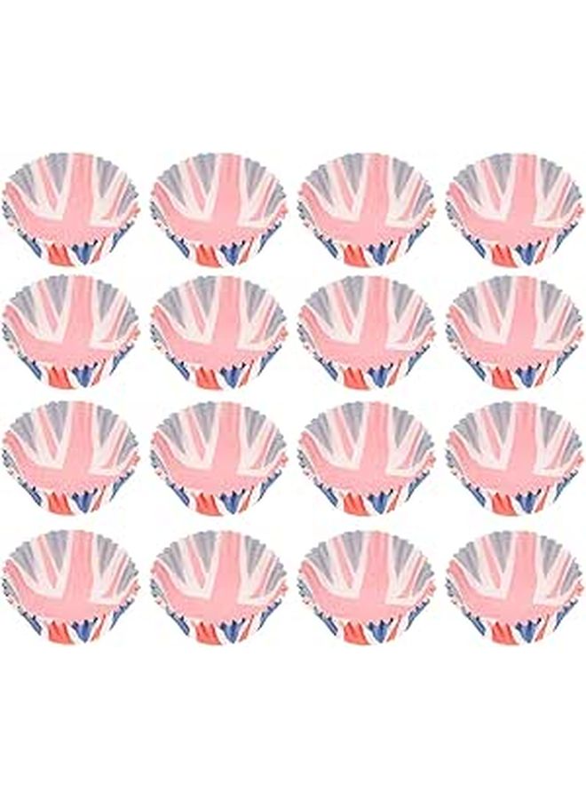 Union Jack Paper Cupcake Baking Cups Muffin Liners 100 Pack For Parties - Image 1