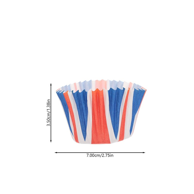Union Jack Paper Cupcake Baking Cups Muffin Liners 100 Pack For Parties - Image 3