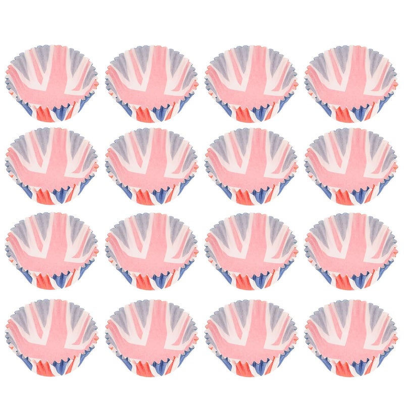 Union Jack Paper Cupcake Baking Cups Muffin Liners 100 Pack For Parties - Image 2