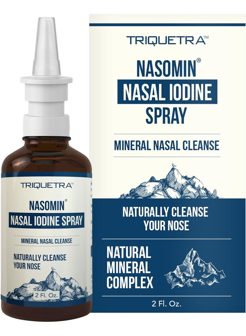 Triquetra Health Iodine Nasal Spray – Cleanses & Refreshes Your Nasal Passages – Iodine & Fulvic Acid Blend – 150+ Uses Per Bottle – 100% Natural Mineral Formula – (2 oz. Bottle + Nasal Sprayer) - Image 1