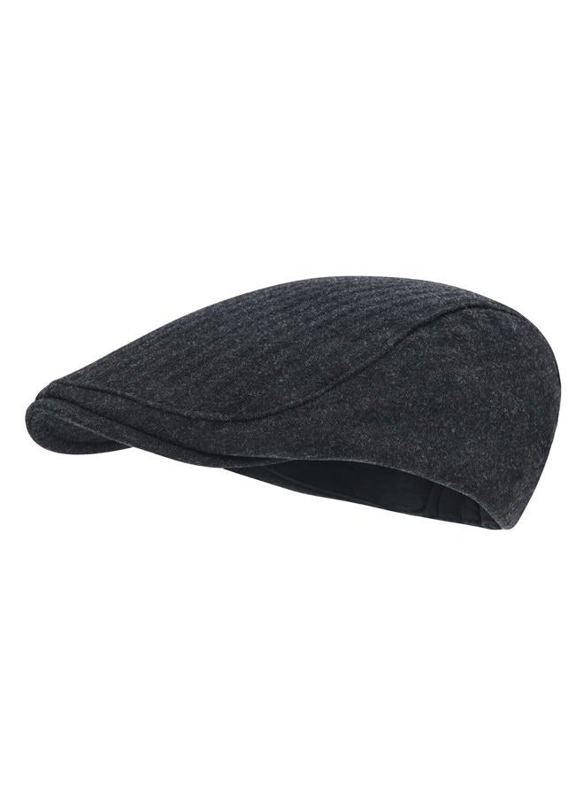 STARANCE Men's Flat Cap Wool Tweed Driving Irish Newsboy Hat, Dark Gray, One size - Image 1