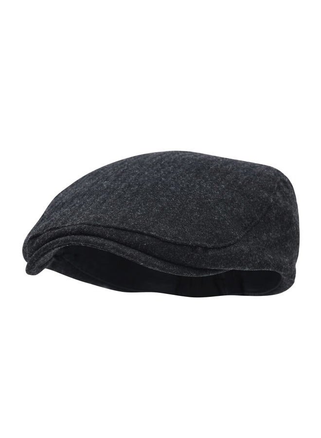 STARANCE Men's Flat Cap Wool Tweed Driving Irish Newsboy Hat, Dark Gray, One size - Image 2