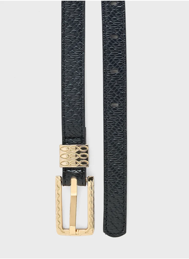 ELLA Mild Grain Slim Belt