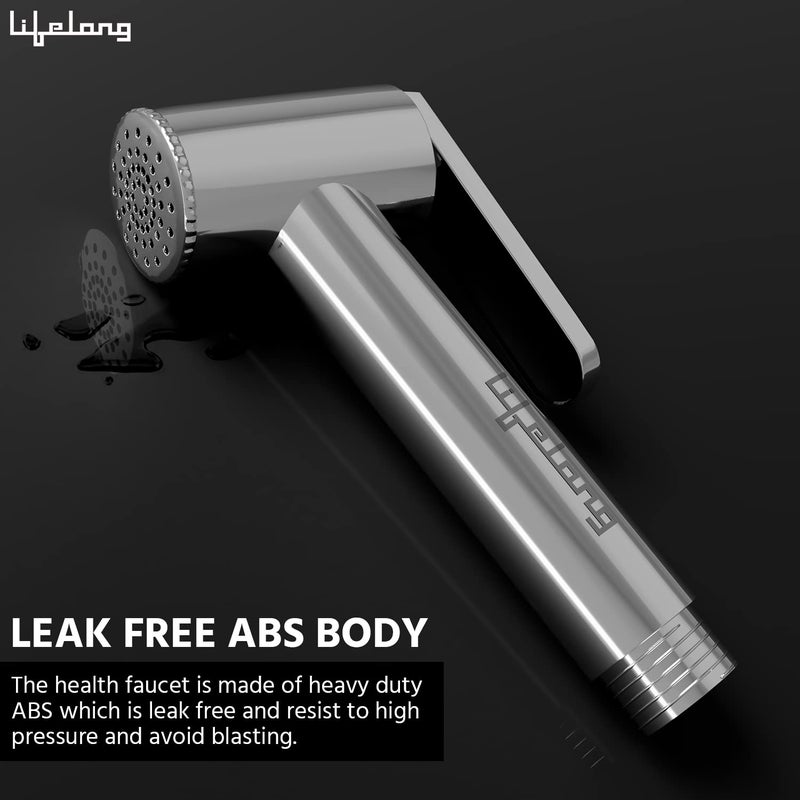 Lifelong Health Faucet Gun, Hand Jet Bidet Spray Head|ABS Material|Health Faucet for Bathroom|Wall Mount Installation (LLBAHFH19, Chrome, 1 Year Warranty) - Image 4