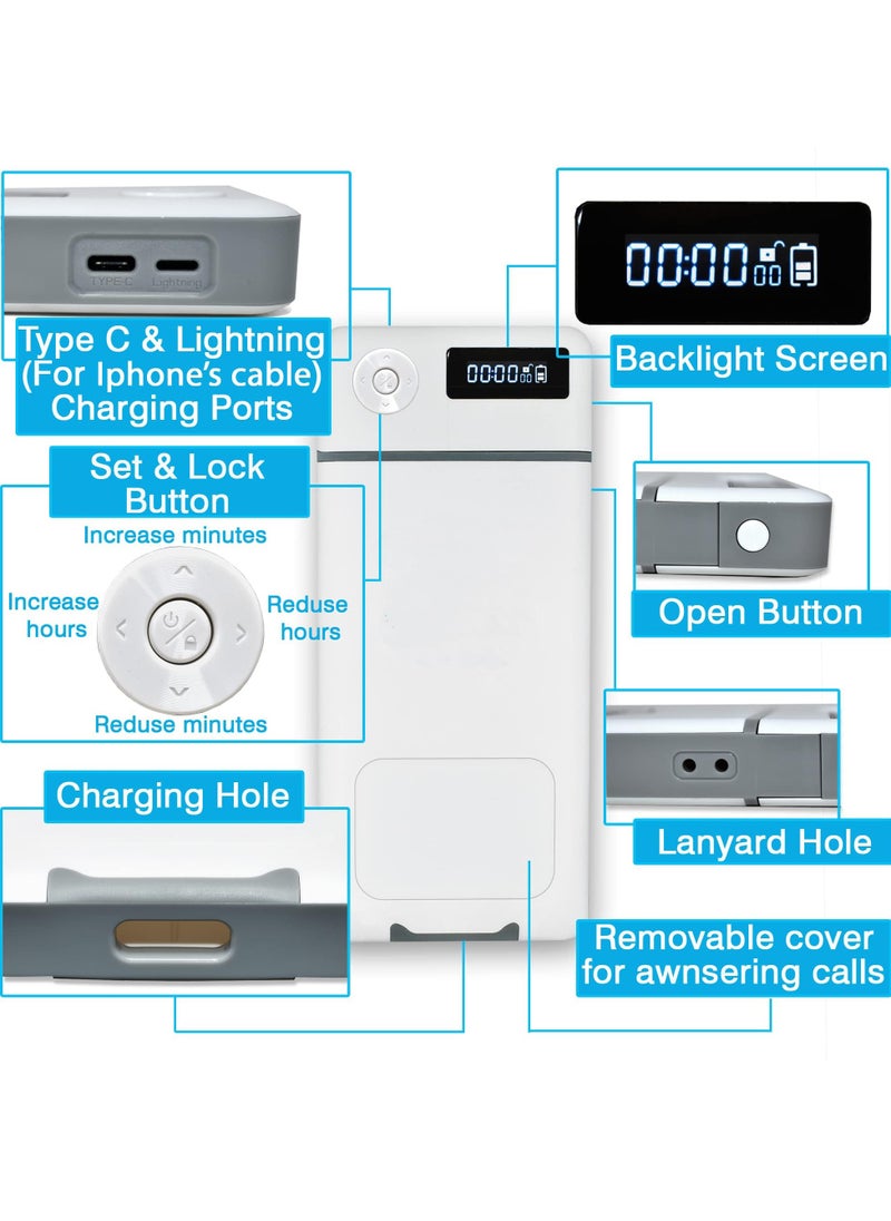 Generic Portable Phone Lock Box with Timer for Self-Discipline, Ideal for iPhone and Android, Reduces Screen Time - Habit Control Cell Phone Jail Box.  - Image 3