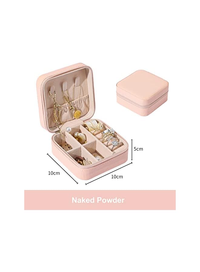 The Bros Jewelry Storage Box, Square PU leather Small Portable Home Travel Convenient to Carry and Store Girls Earrings, Necklaces, Rings, Iewelry and Other Accessories Travel Jewelry Storage Box - Image 2