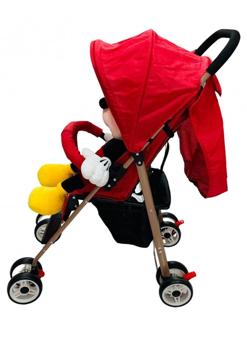 صندوق العاب كرسي قابل للطي للجلوس والنوم عربة أطفال بمظلة - Image 2