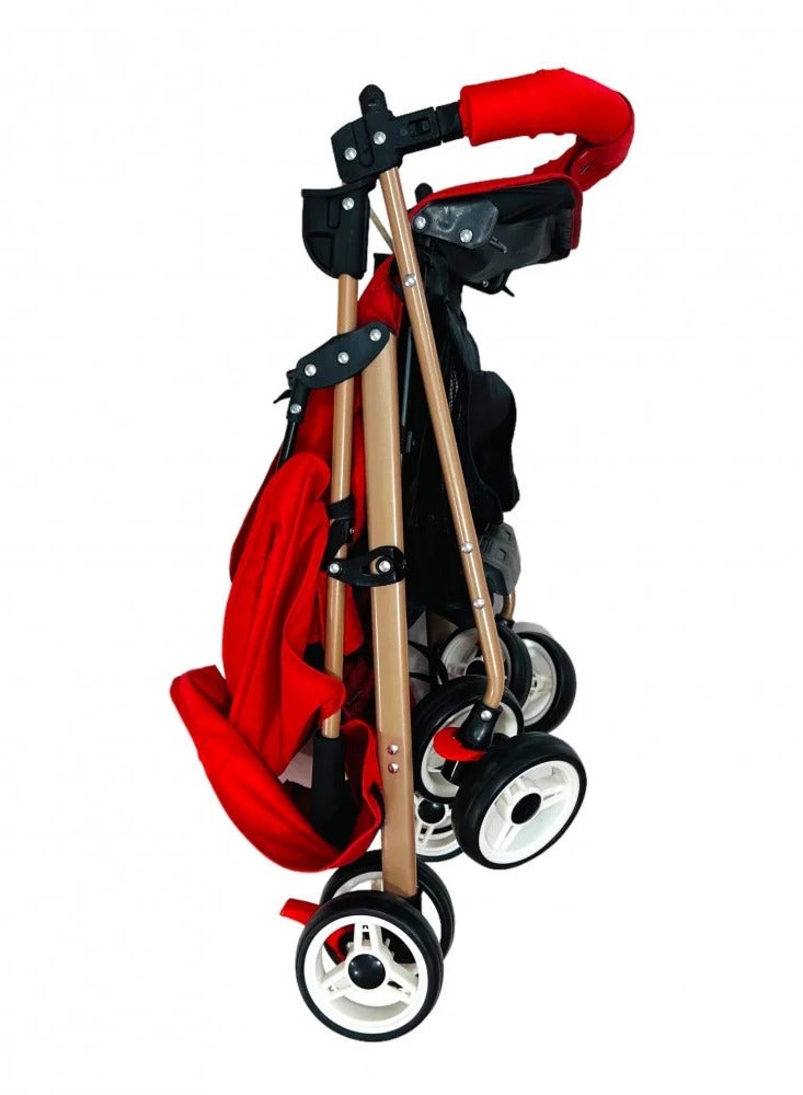 صندوق العاب كرسي قابل للطي للجلوس والنوم عربة أطفال بمظلة - Image 3