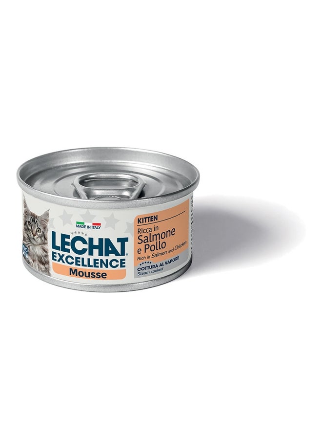Monge LeChat Excellence Mousse Kitten Rich in Salmon and Chicken 24*85g