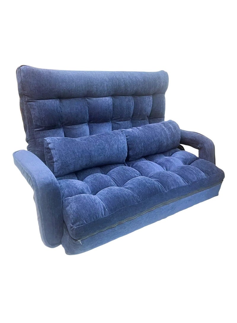 Albawadi Folding Sofa Floor Chair Comfort Bed with Double Pillows Adjustable Back - Image 1