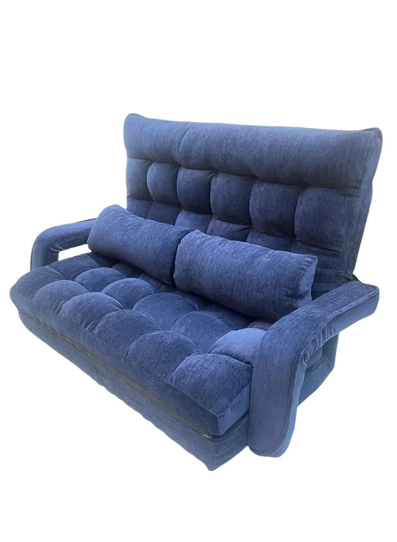 Albawadi Folding Sofa Floor Chair Comfort Bed with Double Pillows Adjustable Back - Image 3