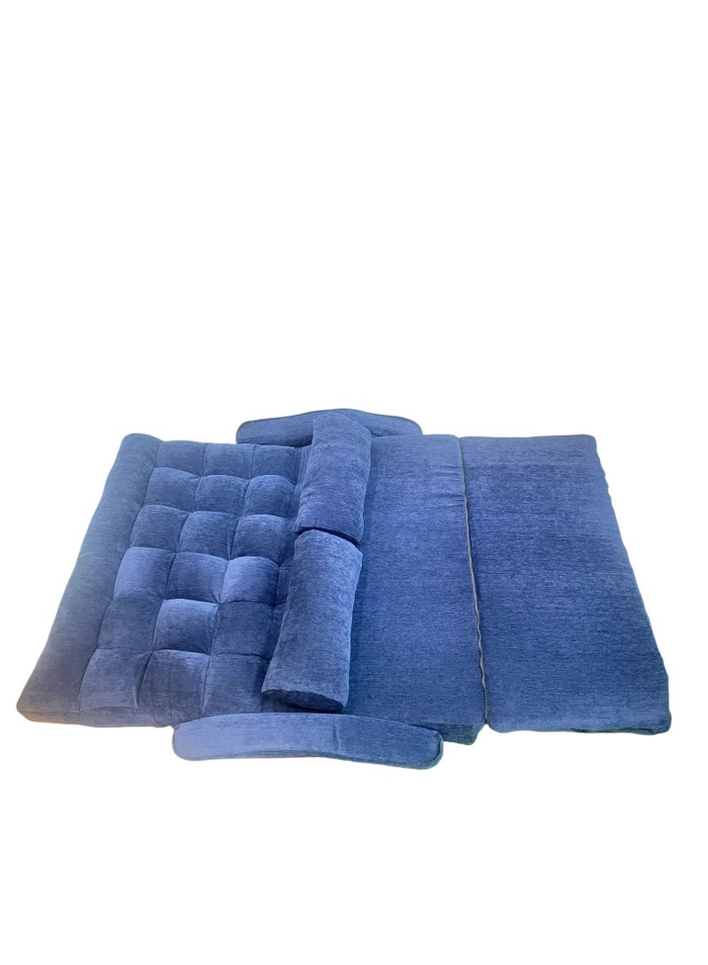 Albawadi Folding Sofa Floor Chair Comfort Bed with Double Pillows Adjustable Back - Image 5