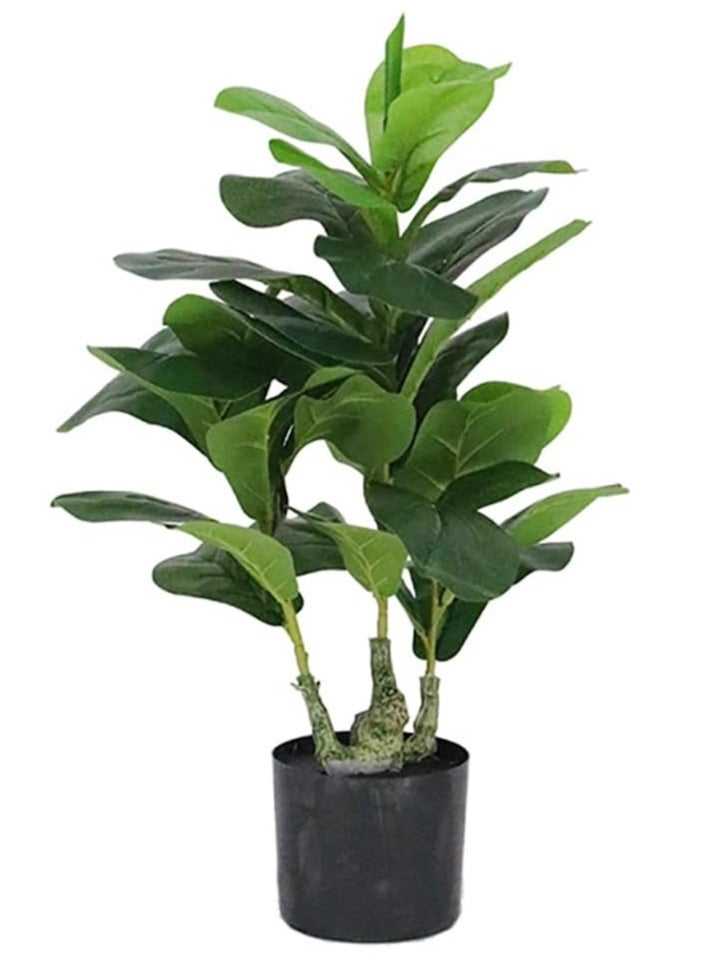 TYCOM Artificial Tree Fake Plants Fake Trees Faux Plants Indoor Realistic Plants for Office Home Room Store Decor Height 60 CM Fiddle Leaf Fig. 