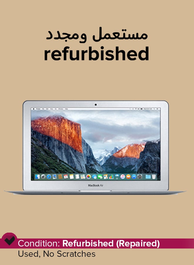 Refurbished - MacBook Air A1465 (2015) Laptop With 11-Inch HD Display, Core i5 Processor/Dual Core/4GB RAM/128GB SSD/macOS English/Arabic silver