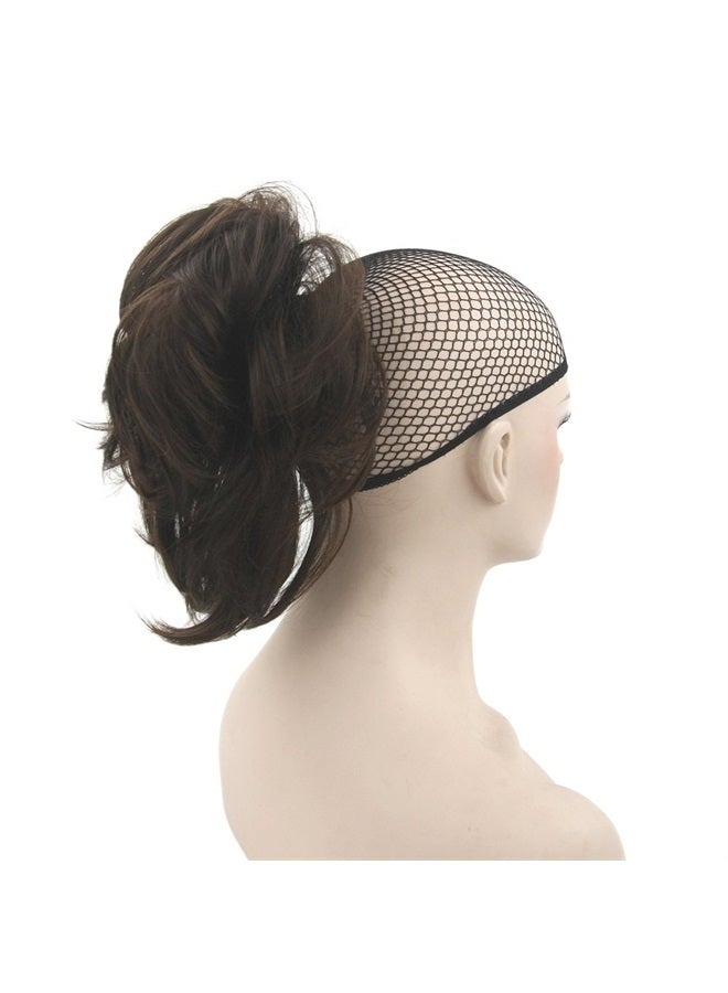IMISSU Curly Flexible Claw Ponytail Hairpieces Synthetic Clip In Hair Extensions Little Pony Tail Hair Pieces (Chocolate Brown) - Image 3