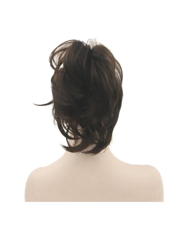 IMISSU Curly Flexible Claw Ponytail Hairpieces Synthetic Clip In Hair Extensions Little Pony Tail Hair Pieces (Chocolate Brown) - Image 2
