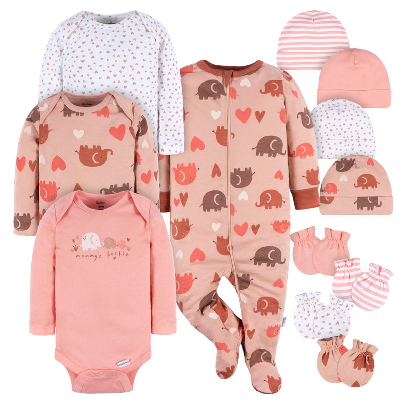 Gerber Baby Boys 12 Piece Layette Gift Set, Mommy's Bestie, 6-9 Months - Image 1