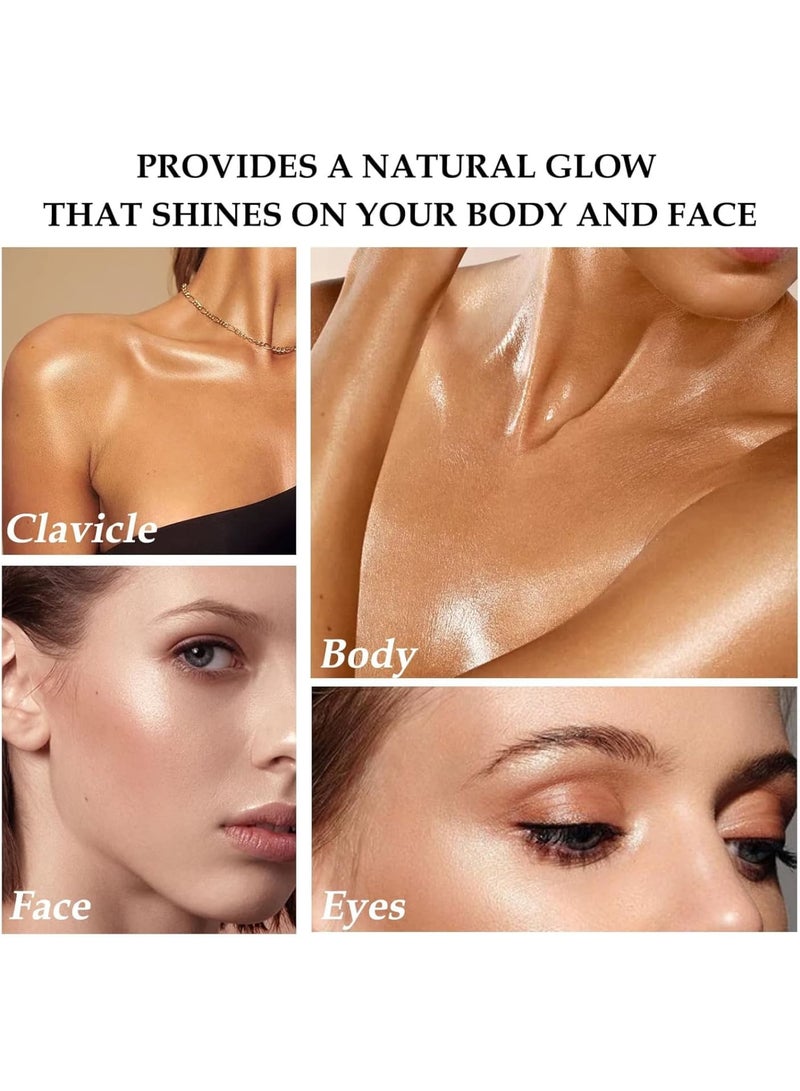 KASTWAVE Glitter Highlighter Makeup Palette, Face Highlighter Palette, Glitter Illuminator Highlighter Palette, Soft Ultra Fine Shimmer Illuminator Powder, Long Lasting Natural Glow  - Image 3