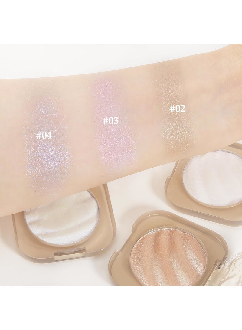 KASTWAVE Glitter Highlighter Makeup Palette, Face Highlighter Palette, Glitter Illuminator Highlighter Palette, Soft Ultra Fine Shimmer Illuminator Powder, Long Lasting Natural Glow  - Image 2