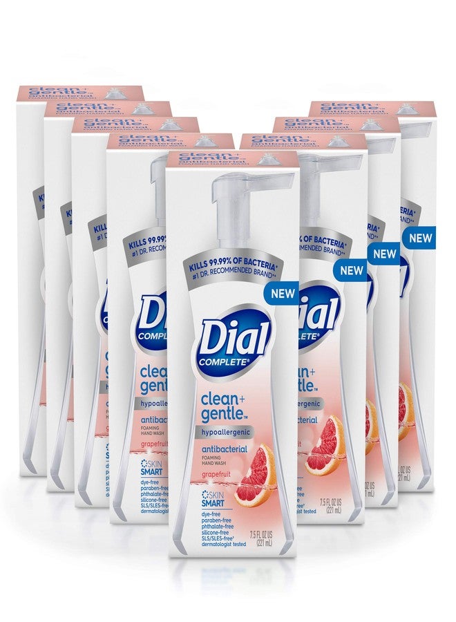 Dial Complete Clean + Gentle Antibacterial Foaming Hand Wash, Grapefruit, 7.5 Fl Oz, 8 Count Case - Image 1
