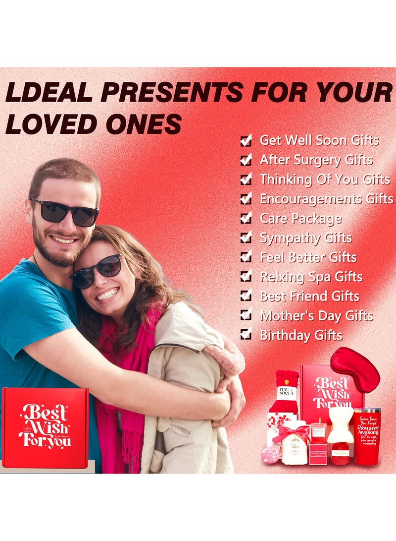 MissTiara Gift Basket for Women - Valentine's Day,Birthday Gift Box Get Well Soon Gift Set Contains 10 Inspirational Gifts Relaxing Spa Treatment Package for Women Bestie Friendship Female Friend Gift - Image 4