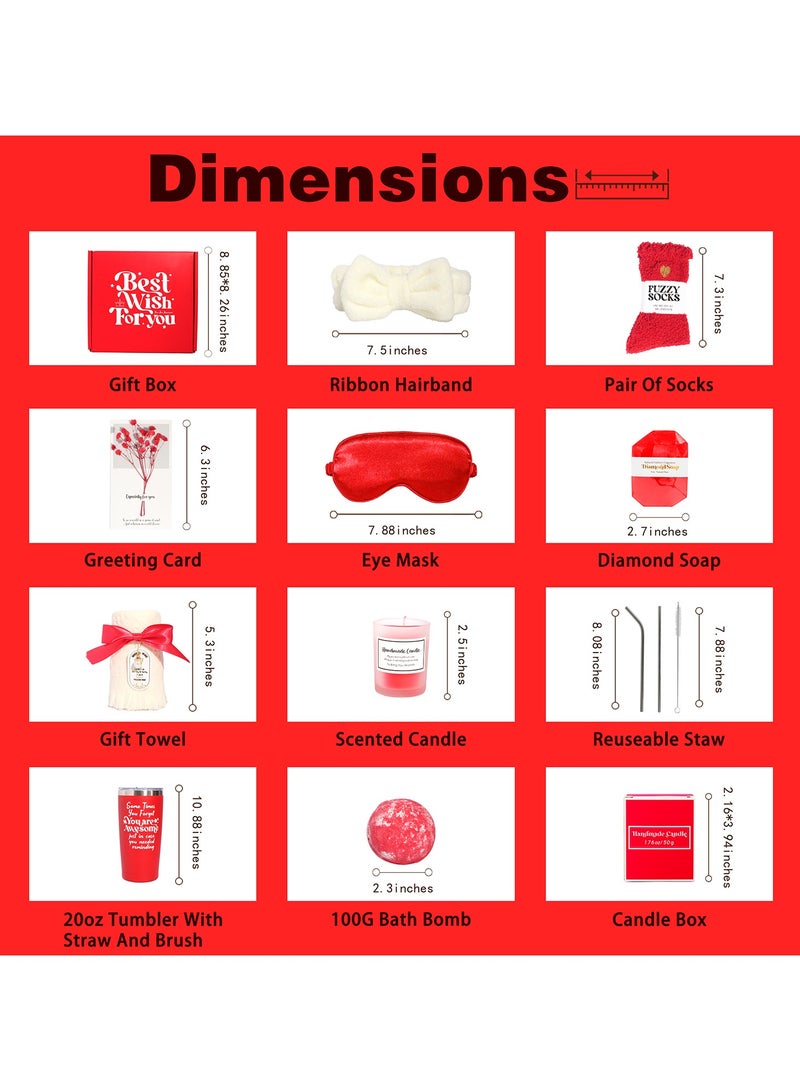 MissTiara Gift Basket for Women - Valentine's Day,Birthday Gift Box Get Well Soon Gift Set Contains 10 Inspirational Gifts Relaxing Spa Treatment Package for Women Bestie Friendship Female Friend Gift - Image 2