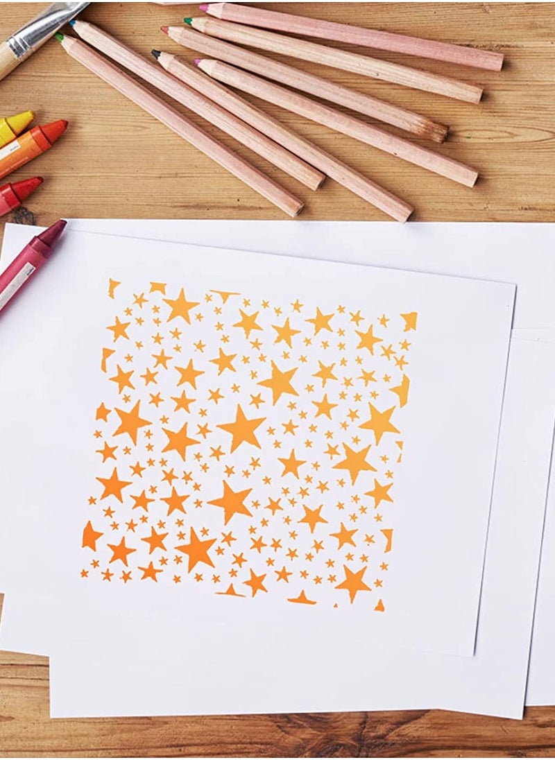 Excefore - Drawing Stencils Set, 16 Pcs Reusable Painting Stencils Set, Hollow Painting Template for DIY Crafts, Mandala Dot Stencils for Fabric, Floors, Window, Furniture, Wood, Wall Design (15 * 15cm) - Image 1