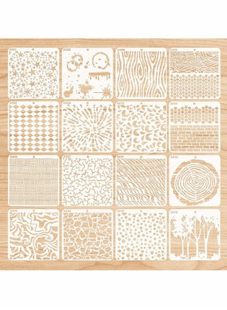 Drawing Stencils Set, 16 Pcs Reusable Painting Stencils Set, Hollow Painting Template for DIY Crafts, Mandala Dot Stencils for Fabric, Floors, Window, Furniture, Wood, Wall Design (15 * 15cm) - pzsku/ZB24B2842CBC9BD1F2D24Z/45/1746438237/200da542-cabc-43e8-9ec2-e31d3ea2e263