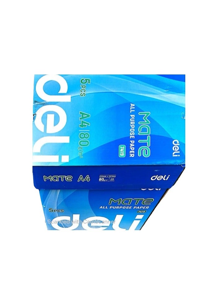 ديلي ورق نسخ طابعة ديلي مقاس A4 80 GSM 500 صفحة (حزمة من 5 رزمة) - Image 2
